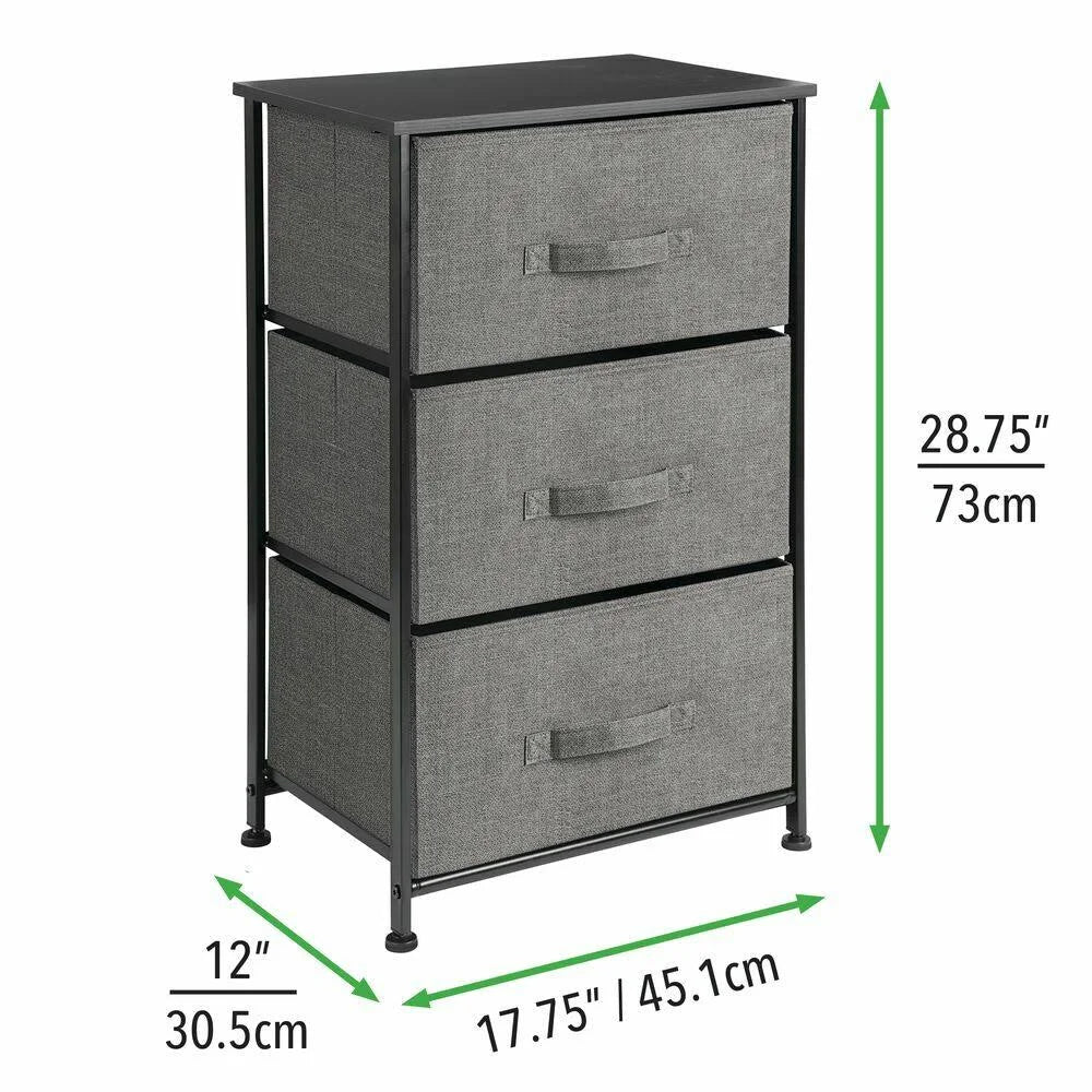 Coffee Espresso 3 Drawer Dresser Storage Tower G366498