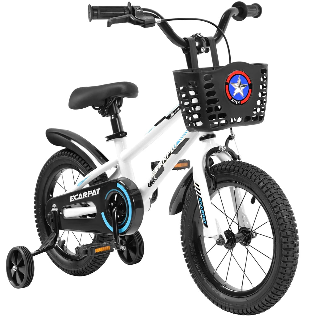 16 inch Kids Bike with Training Wheels, Basket and Fender V750
