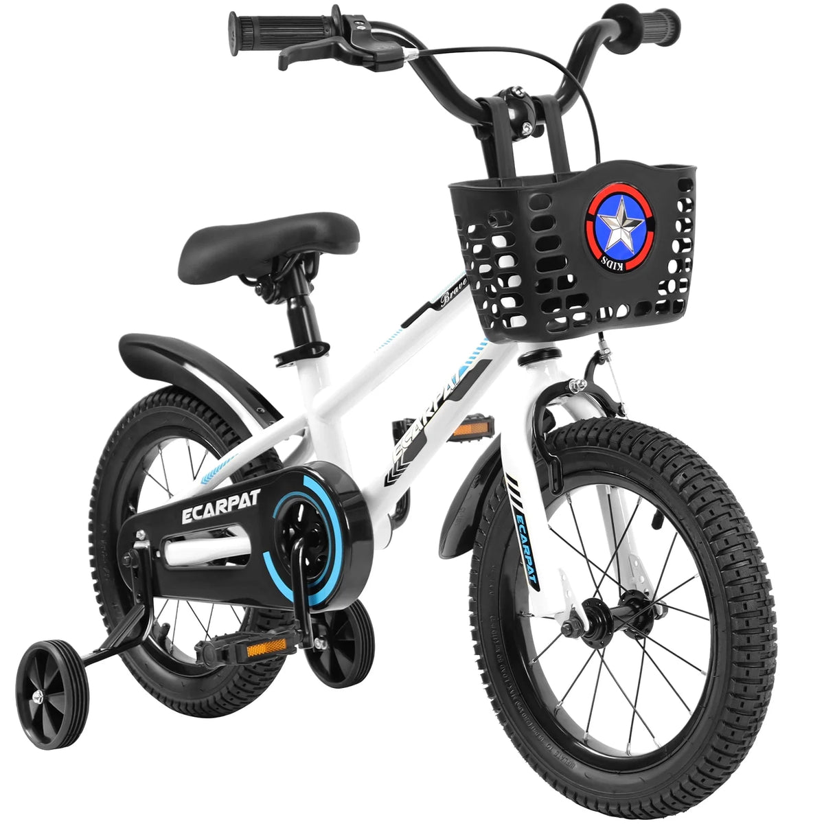 16 inch Kids Bike with Training Wheels, Basket and Fender V750