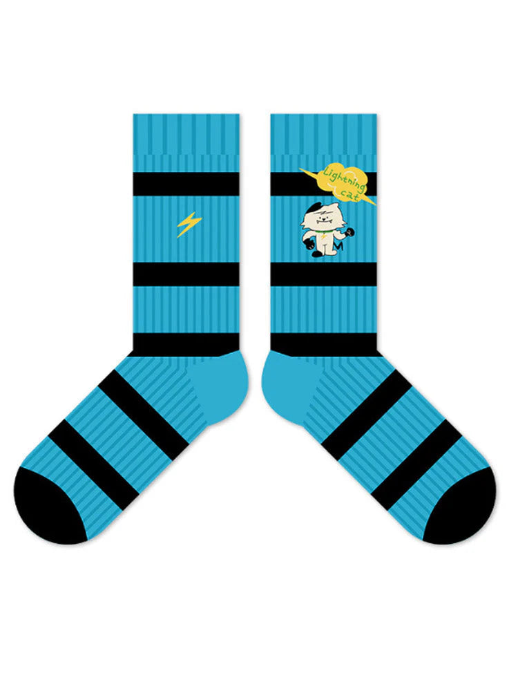 Cute Cartoon Kitty Mid-Calf Socks E8563