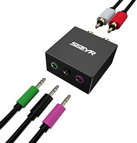 5.1 Audio Console Adapter Stereo RCA to 3 x 3.5mm Jack Bidirectional Conversion R947