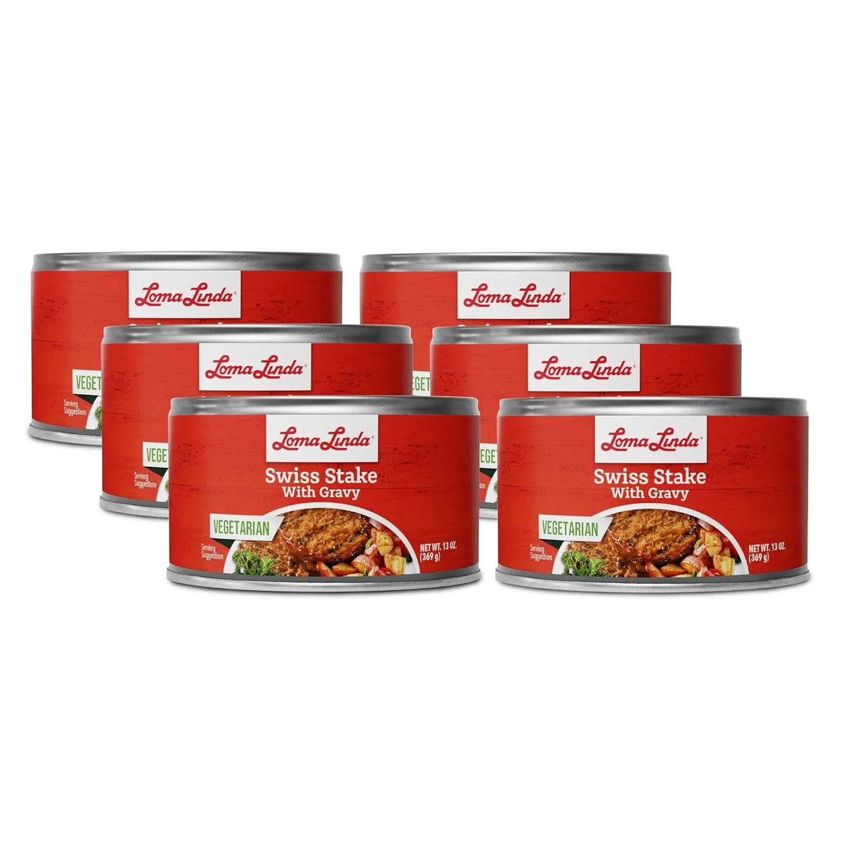 Plant Based Swiss Stake with Gravy 13 oz 6 Pack Q174