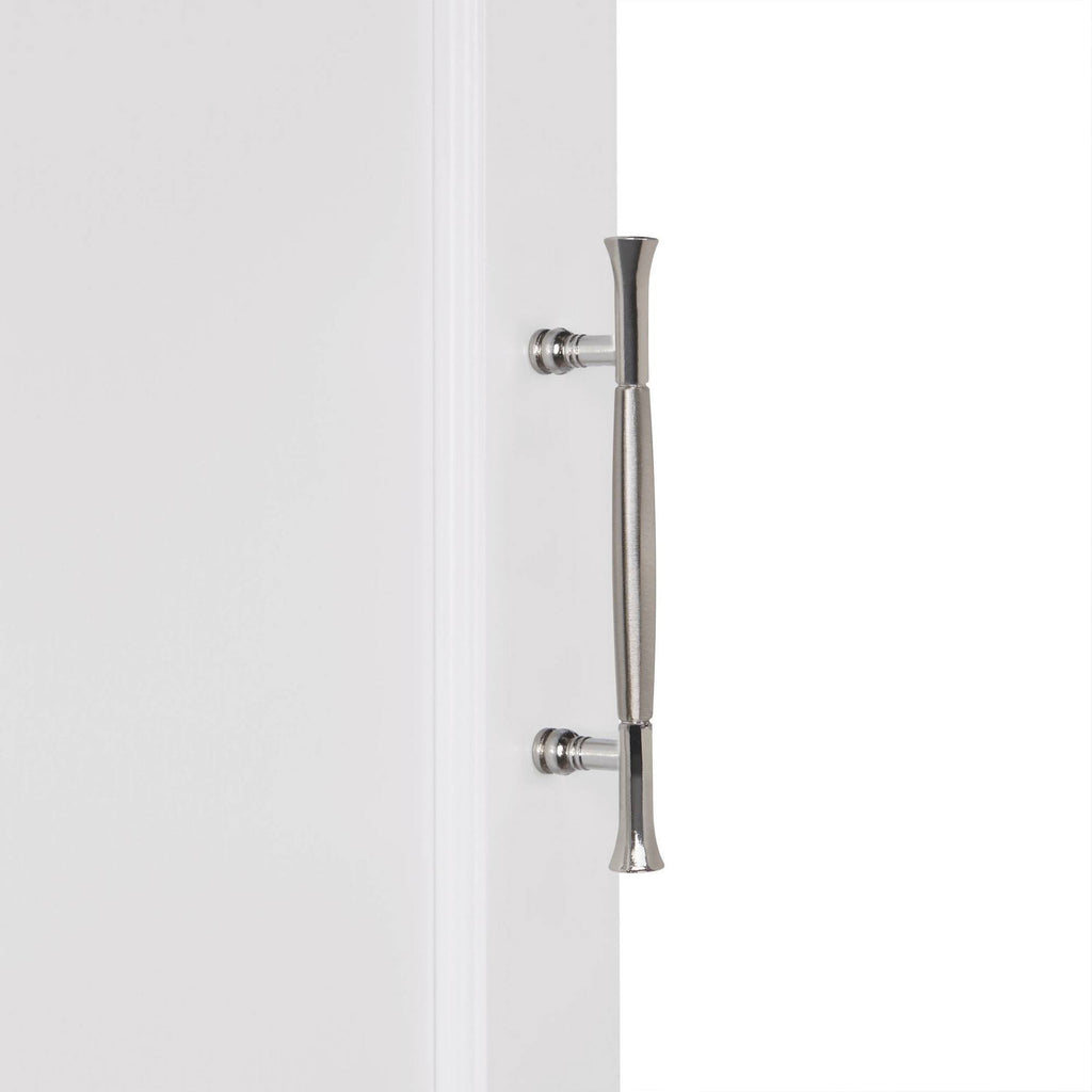 White Two Door Wall Cabinet with Open Shelf Z613
