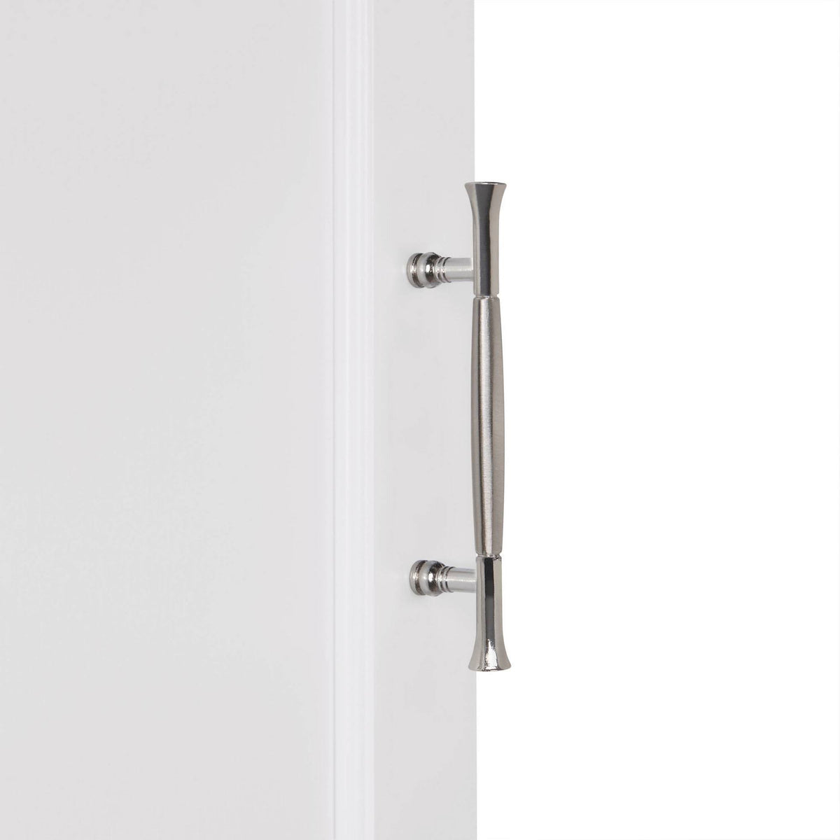 White Two Door Wall Cabinet with Open Shelf Z613