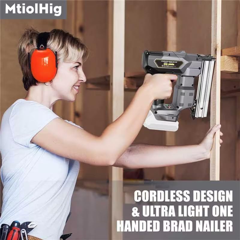 Cordless 18GA Brad Nailer, 18 Gauge Nail Gun, Brushless, 2 Mode, 5/8 to 1-1/4 Inch, Tool Only N48578