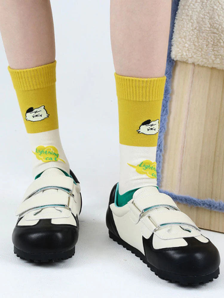 Cute Cartoon Kitty Mid-Calf Socks E8563