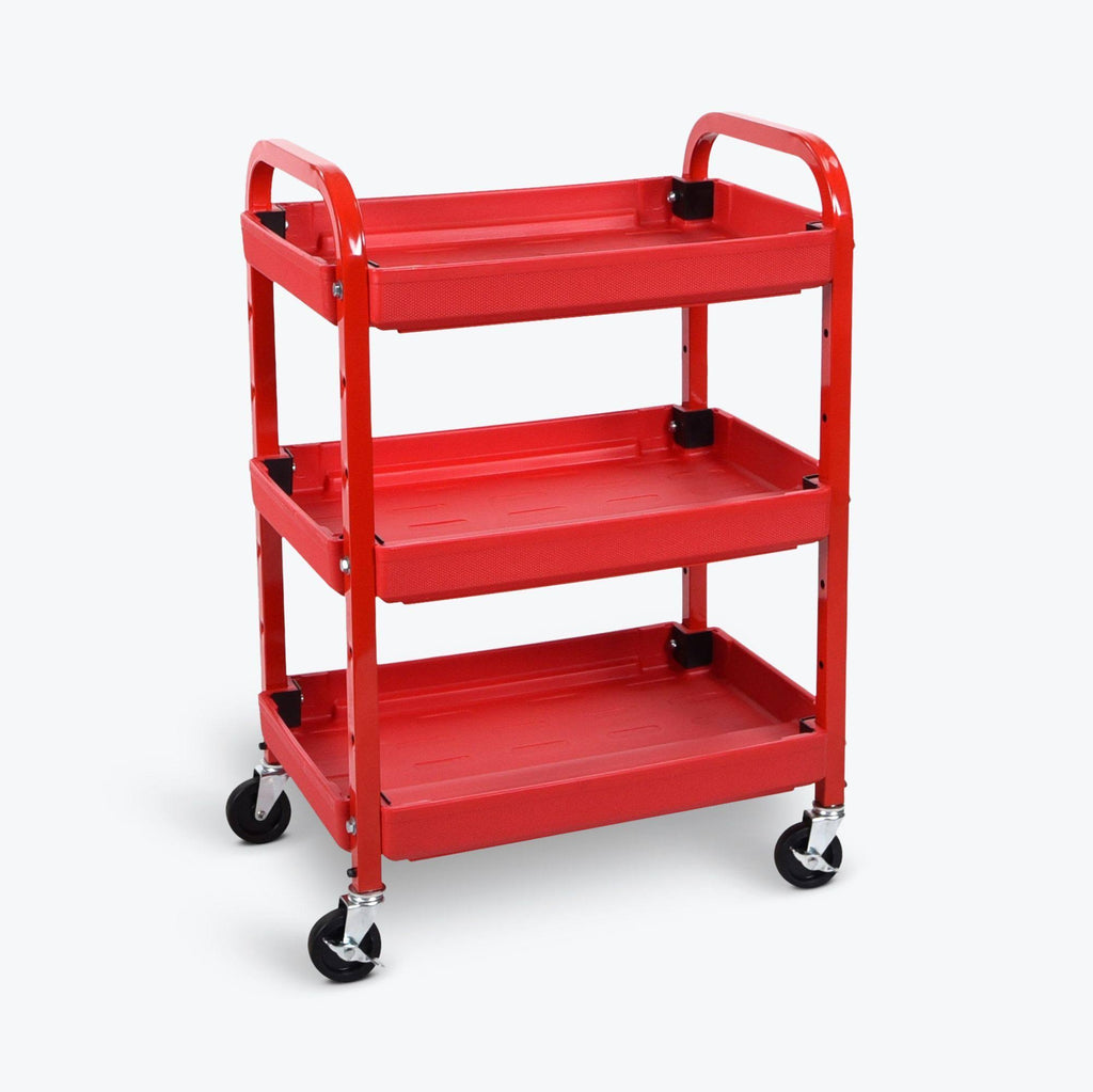 Red 3-Shelf Utility Cart D58537