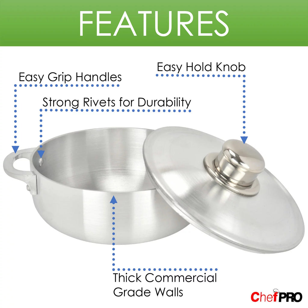Commercial Grade Aluminum Stock Pot 28.4 Quarts U508