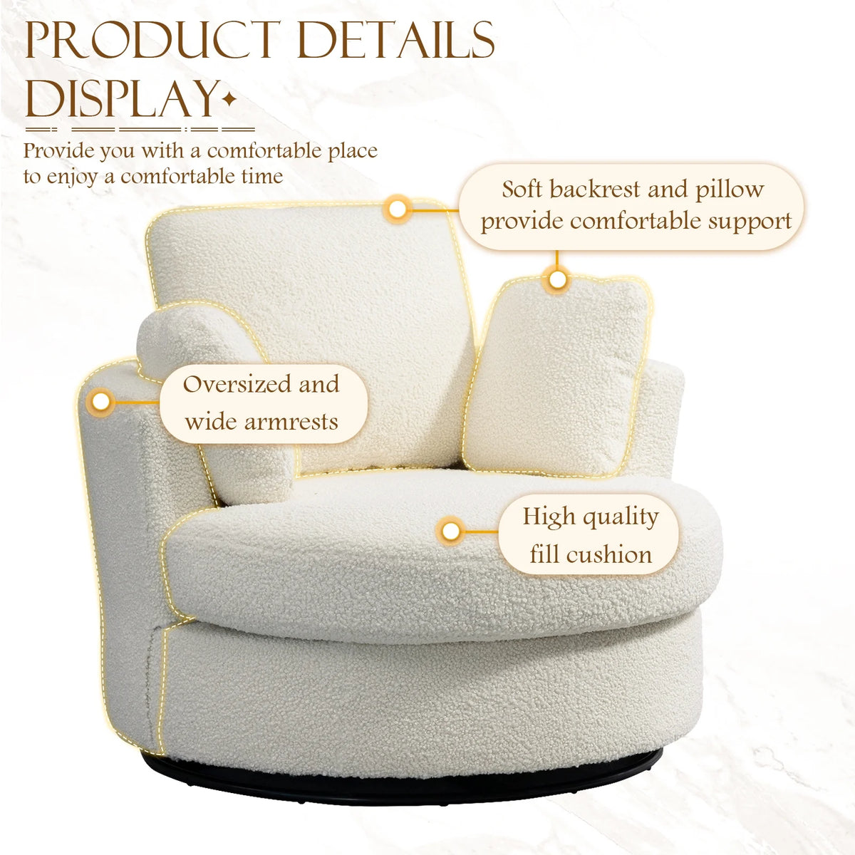Sherpa Swivel Chair A82369