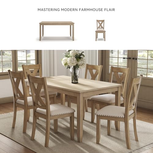 7 Piece Dining Set with Table and 6 Chairs V837858