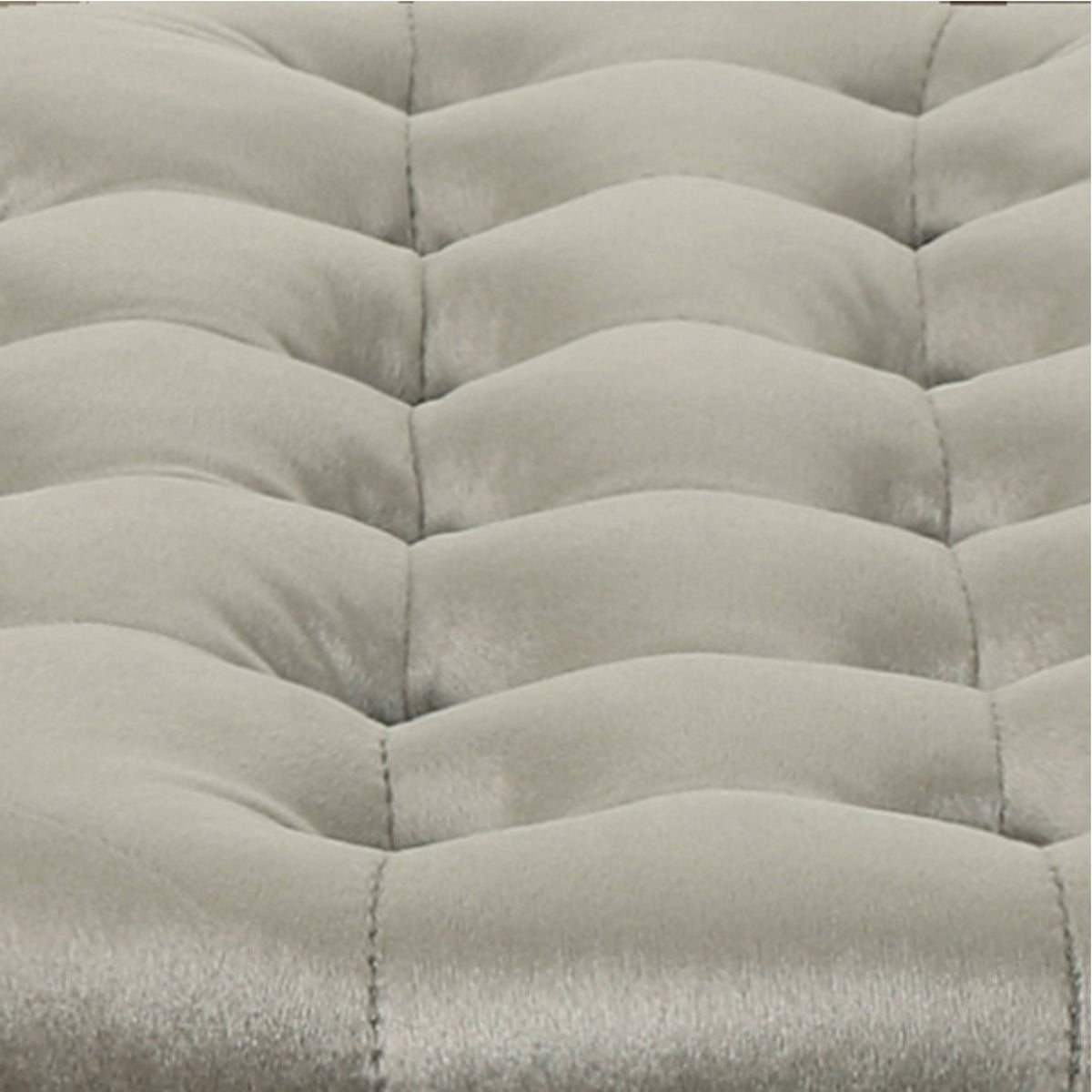 Black Velvet Tufted Ottoman M46730