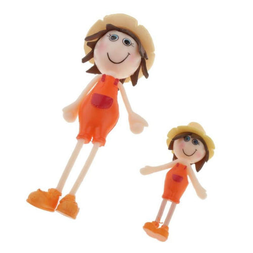 2Pcs Dollhouse Dolls Pretend Play Figures S5335