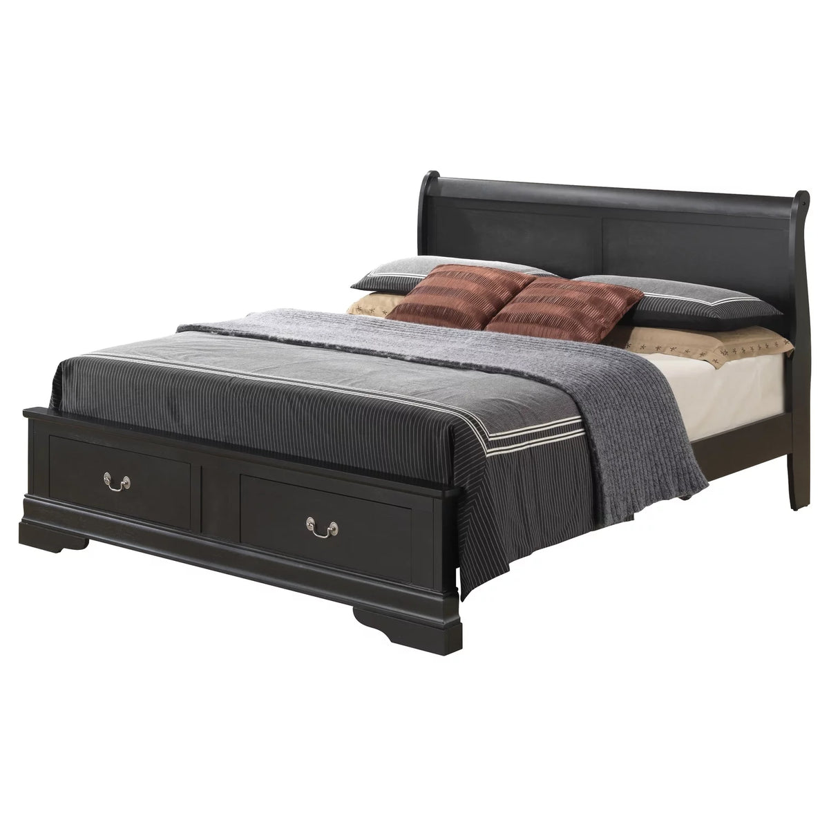 Black Queen Storage Bed D142288