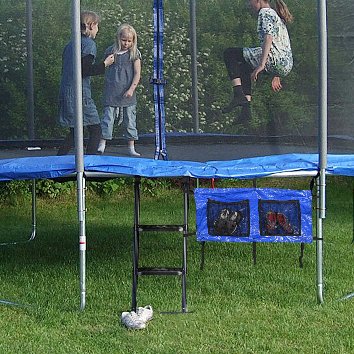 2 Step Trampoline Ladder with Shoe Bag D986856