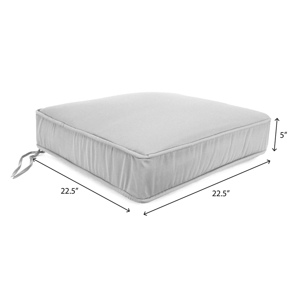 Green Square Outdoor Deep Seat Cushion with Ties P82531