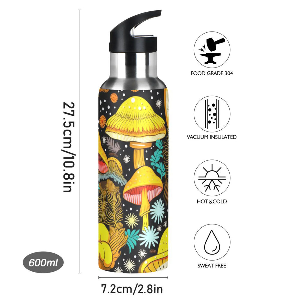 20 oz Insulated Stainless Steel Water Bottle with Straw Lid S2516