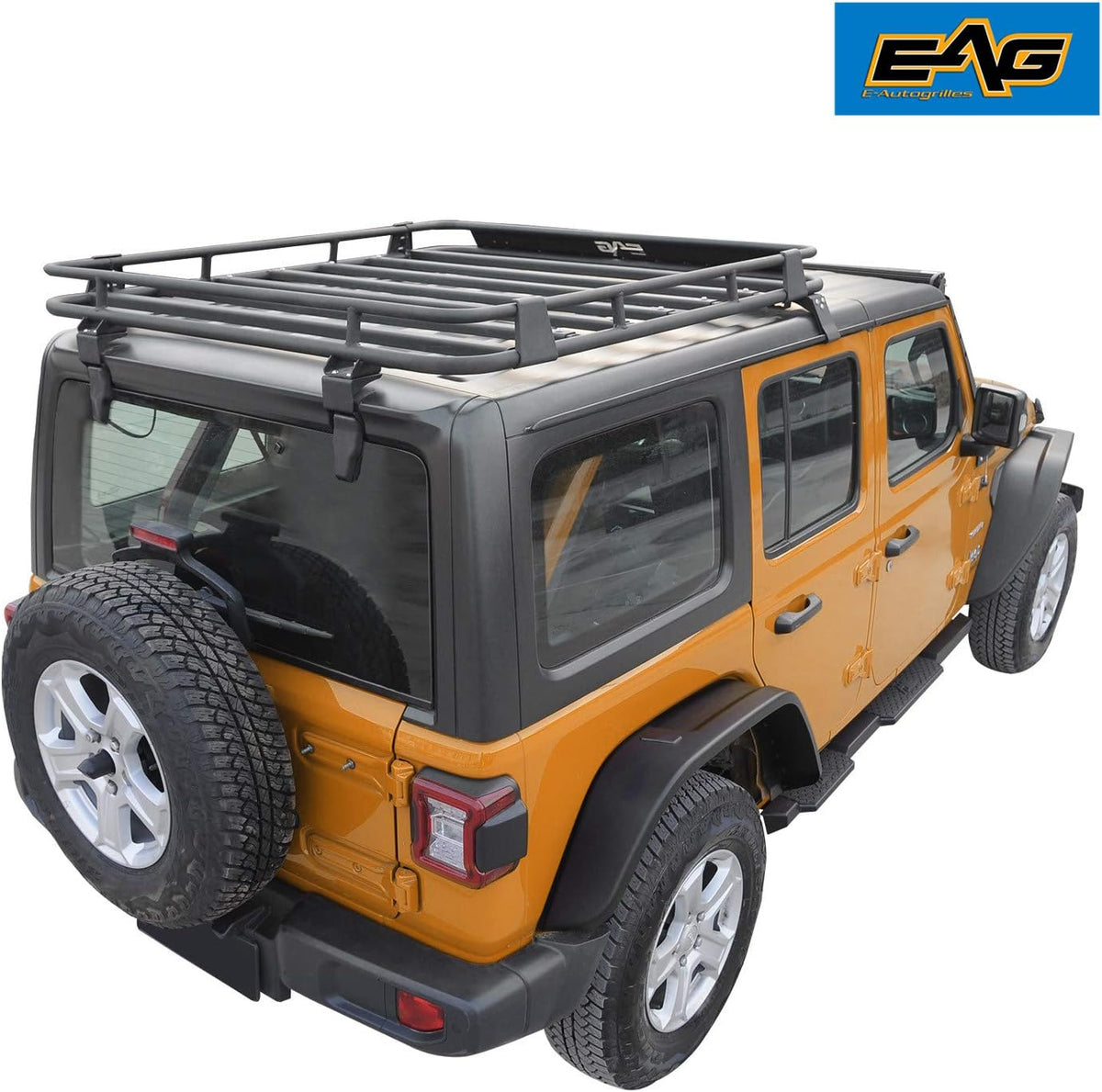 Black Steel Roof Cargo Basket Rack W479367