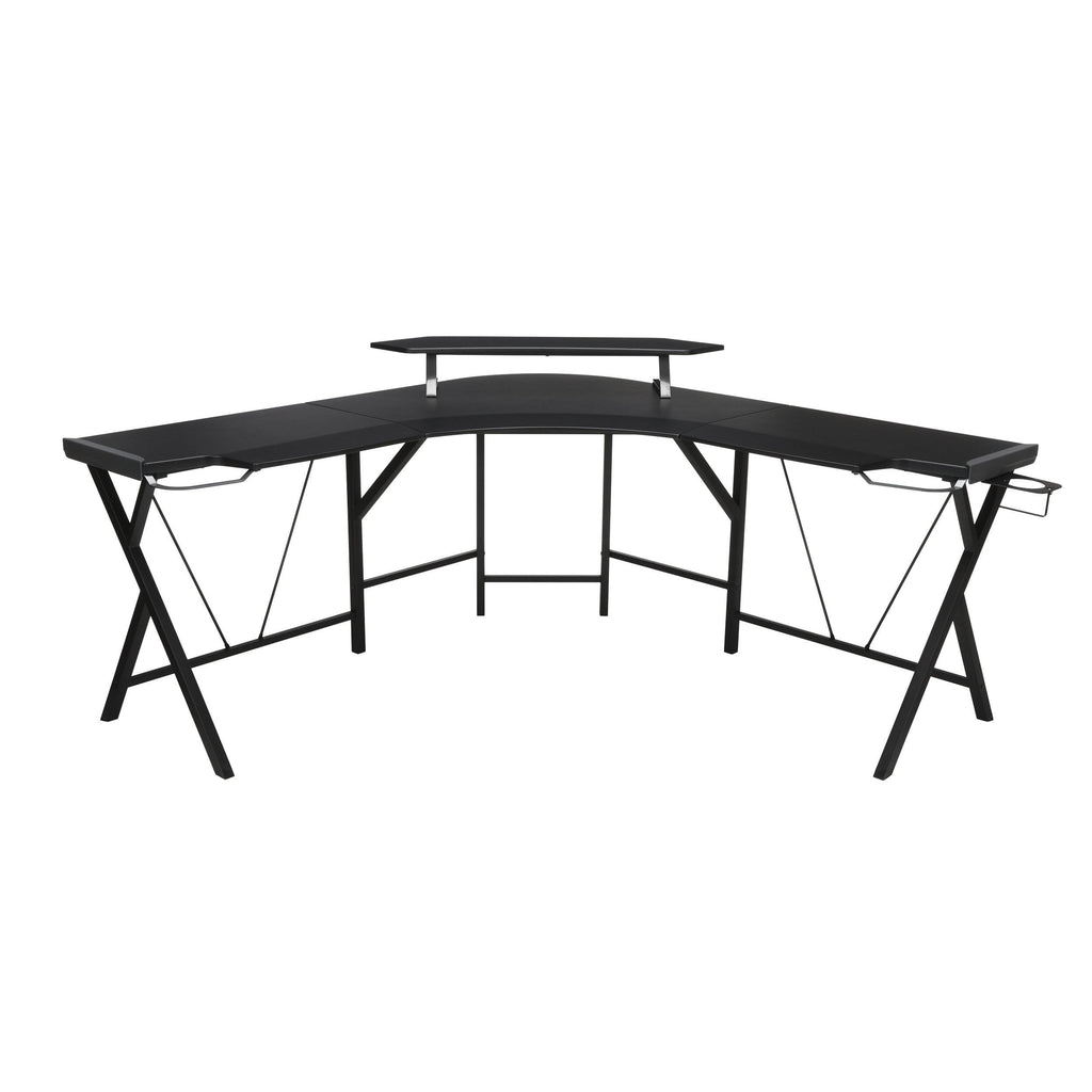 Grey L Shaped Gaming Desk P8209