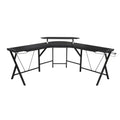 Grey L Shaped Gaming Desk P8209