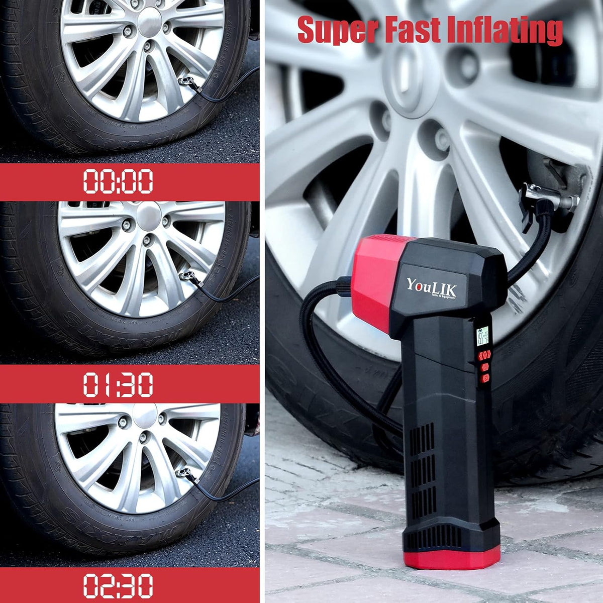 Portable Cordless Tire Inflator Air Compressor K566374
