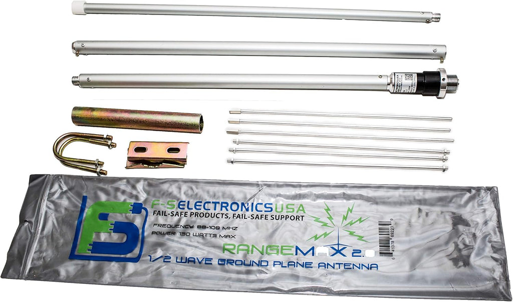 25W Transmitter + Cable + 1/2 Wave Antenna with Built-in SWR Meter E248368
