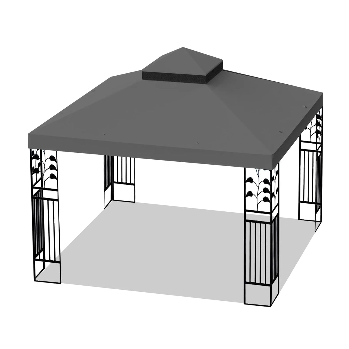 10x10 Ft Double Tiered Gazebo Replacement Canopy Top Cover Only Z907872