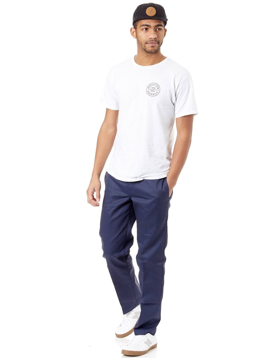 Navy Blue Slim Straight Work Pant C328