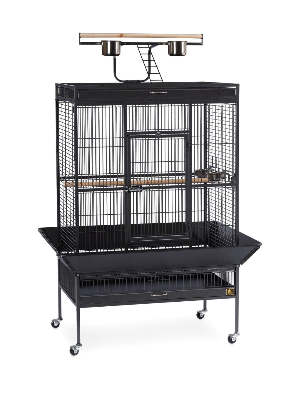 Black Wrought Iron Parrot Cage D21986