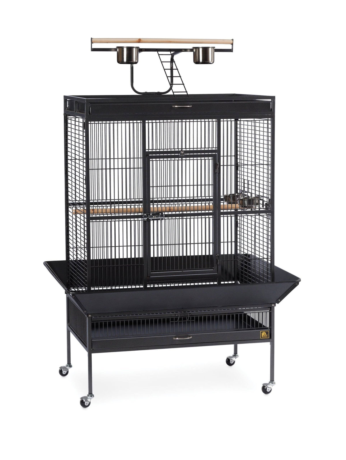 Black Wrought Iron Parrot Cage D21986
