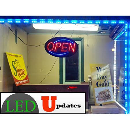 60ft Blue 5630 Injection LED Module with UL 12V AC Power Package P121