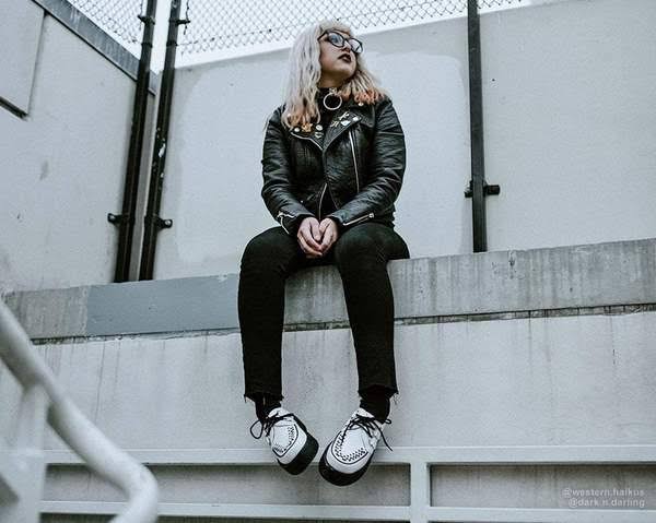 White Leather Creeper Shoes T68855