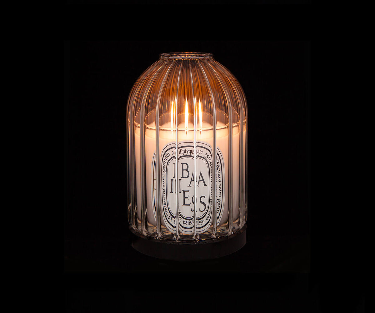 Glass Candle Holder O614