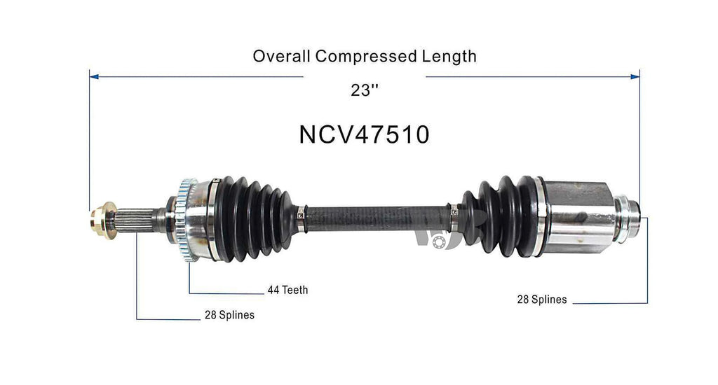 Front Pair CV Axle Joint Shaft Assembly B5469
