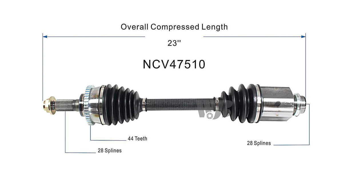 Front Pair CV Axle Joint Shaft Assembly B5469