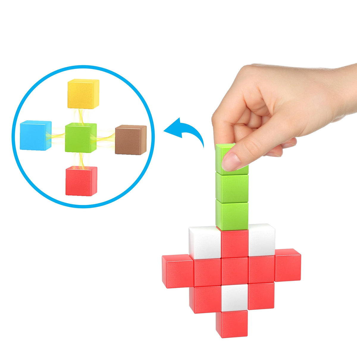 100 Piece Magnetic Cube Puzzle Toy Kit W66523