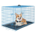 42 Inch Black Metal Dog Crate Kennel with Divider E42936