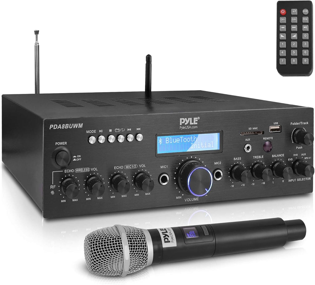 200W Dual Channel Wireless Microphone Power Amplifier System S4468
