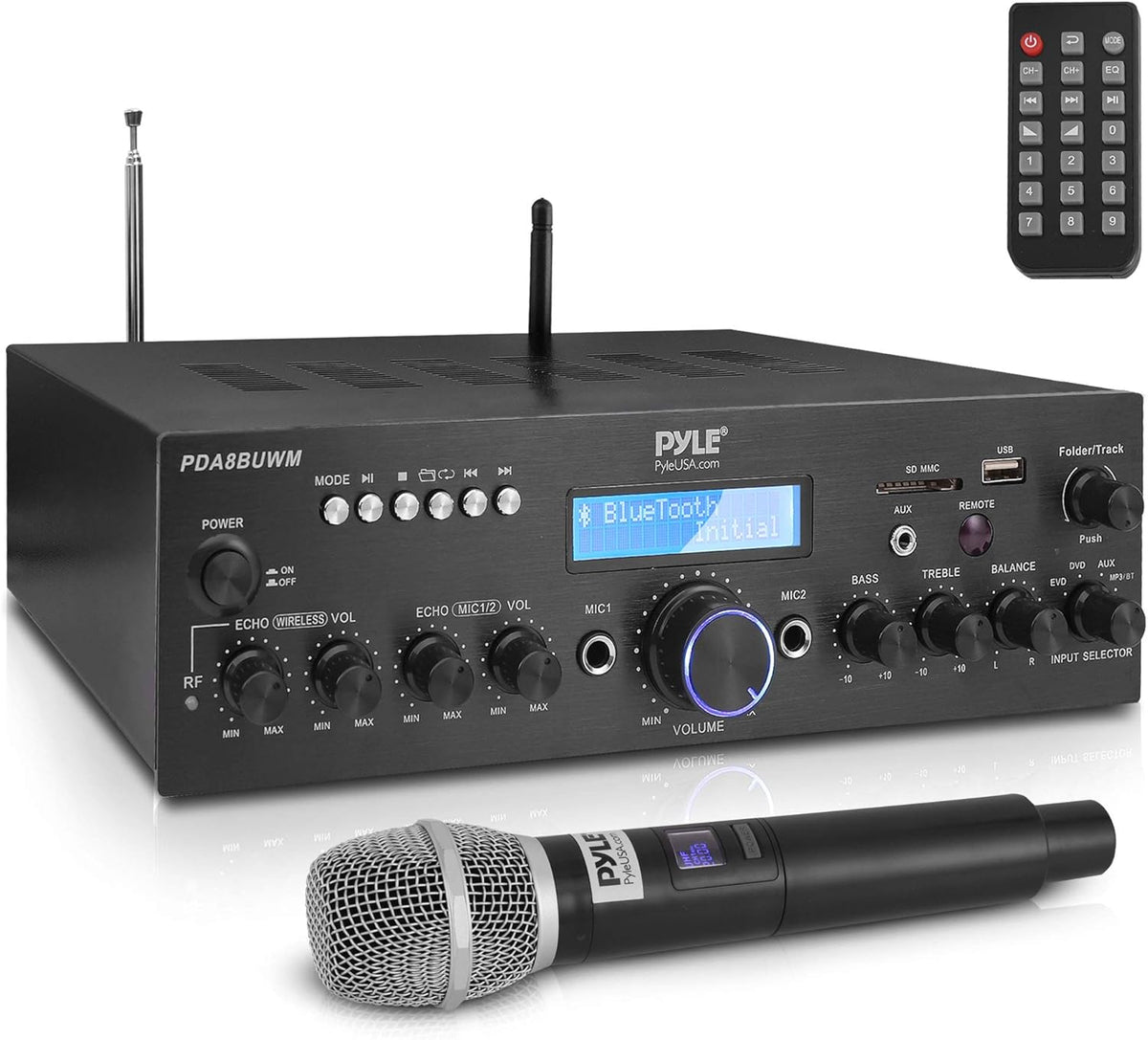200W Dual Channel Wireless Microphone Power Amplifier System S4468