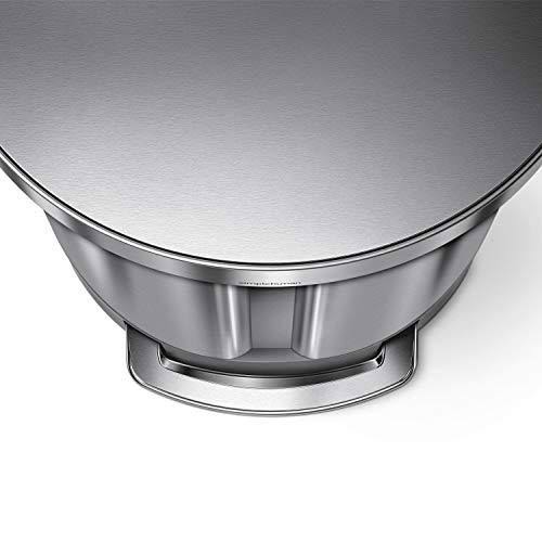Stainless Steel Dual Compartment Semi-Round 14.5 gal Step Trash Can X32694