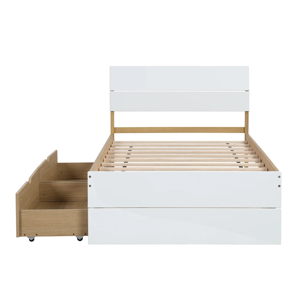 Twin Bed Frame with 2 Drawers V12843