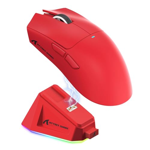 59g Superlight Wireless Gaming Mouse with Grip Tape, RGB Charging Dock, 22000 DPI, 5 Programmable Buttons (Black) R91178