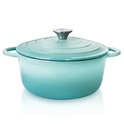 Enamel Coated Cast Iron Dutch Oven with Self Basting Lid W9150