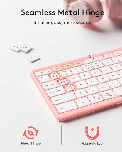 Foldable Bluetooth Keyboard with Touchpad, Black M777974