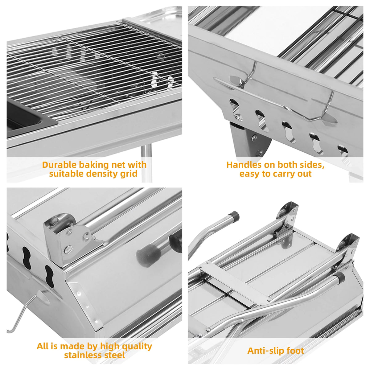 Stainless Steel Portable Charcoal Grill M7759