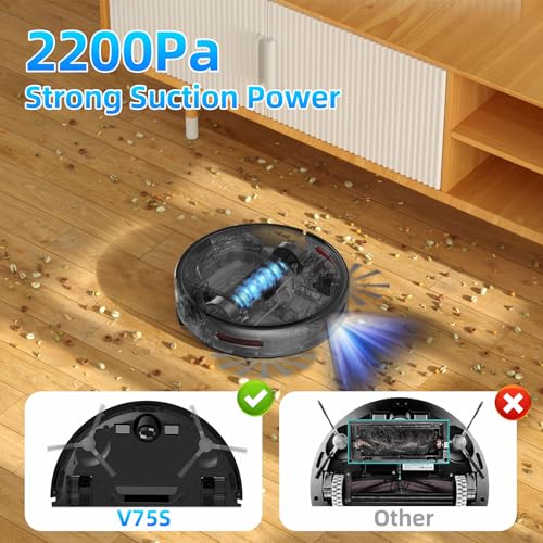 Robot Vacuum and Mop Combo with Large Capacity Dustbin H41957