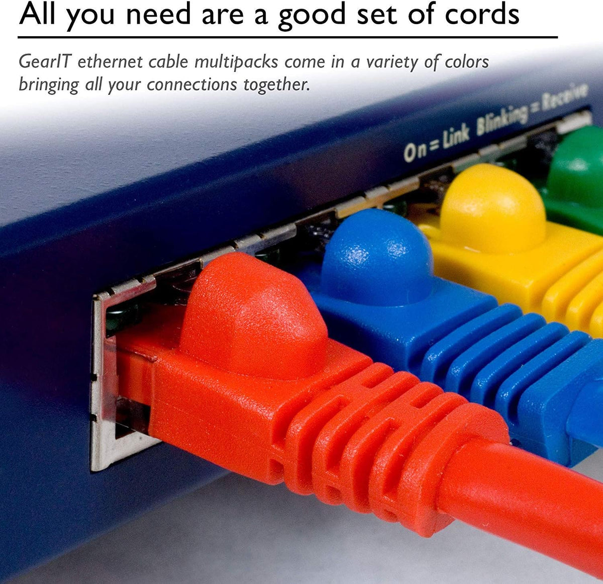 Blue Cat5e Ethernet Patch Cable 7 Feet 20-Pack S75867
