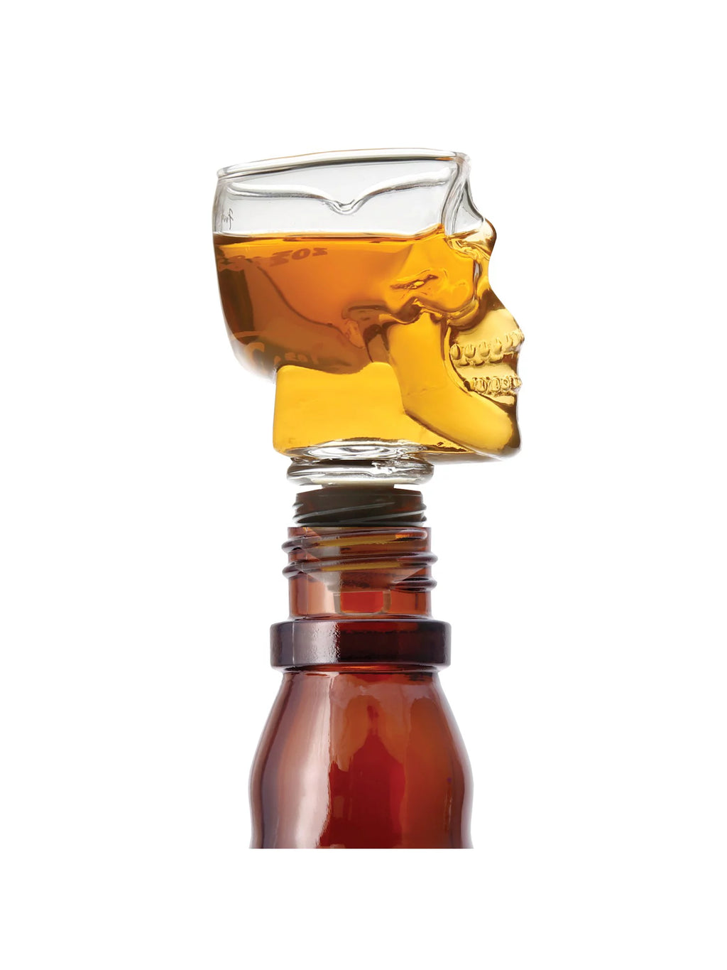 Skull Shaped Bottle Stopper Jigger Shot Glass G1317