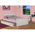 White Sleigh Bed with Twin Trundle Bed B1991