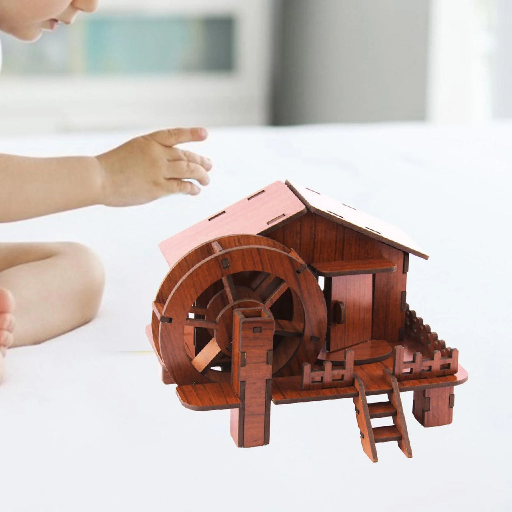 3D Wooden Puzzle House Construction Toy DIY Craft Learning Toy O776617