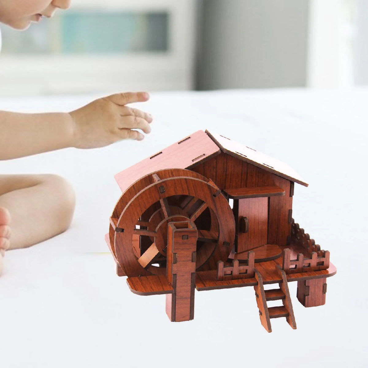 3D Wooden Puzzle House Construction Toy DIY Craft Learning Toy O776617